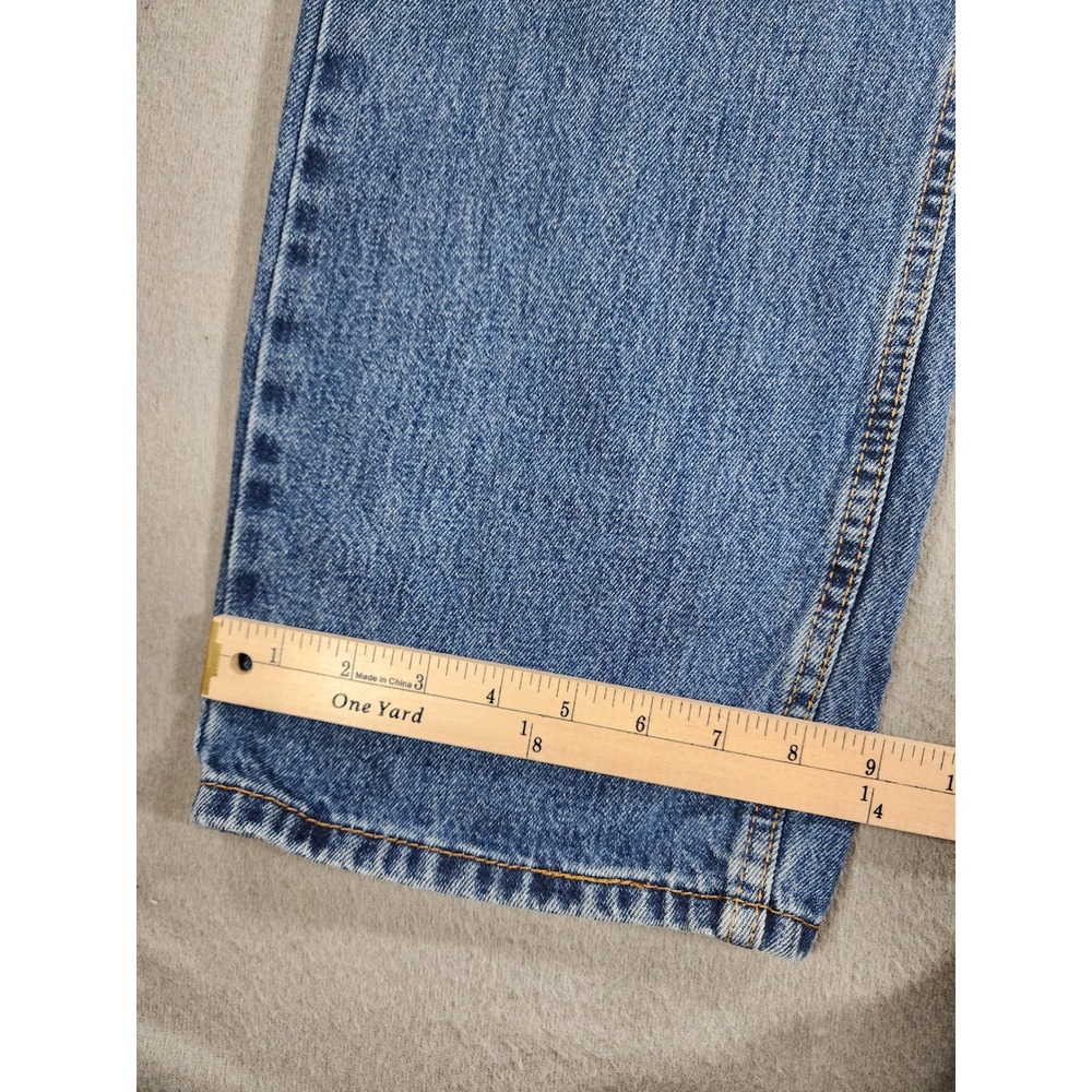 Levi's 505 Regular Fit Jeans Mens 40x32 Blue Medium Wash Straight Leg Classic - Picture 8 of 11